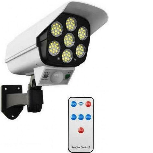 Ηλιακή Κάμερα Ψεύτικη Παρακολούθησης Τύπου Bullet  με LED Φωτισμό Γκρι YD-2020T