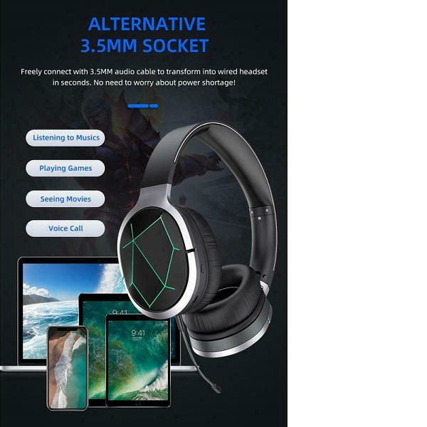 Ασύρματο Ακουστικό Over Ear Gaming Headset με σύνδεση Bluetooth Awei A799BL