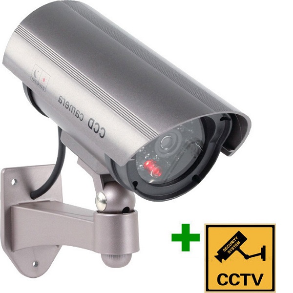 Ψεύτικη Κάμερα Παρακολούθησης Dummy με Led IR-003 Τύπου Bullet Ασημί