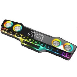 Ηχείο Υπολογιστή RGB Φωτισμό και Bluetooth Ισχύος 16W σε Μαύρο Χρώμα V18