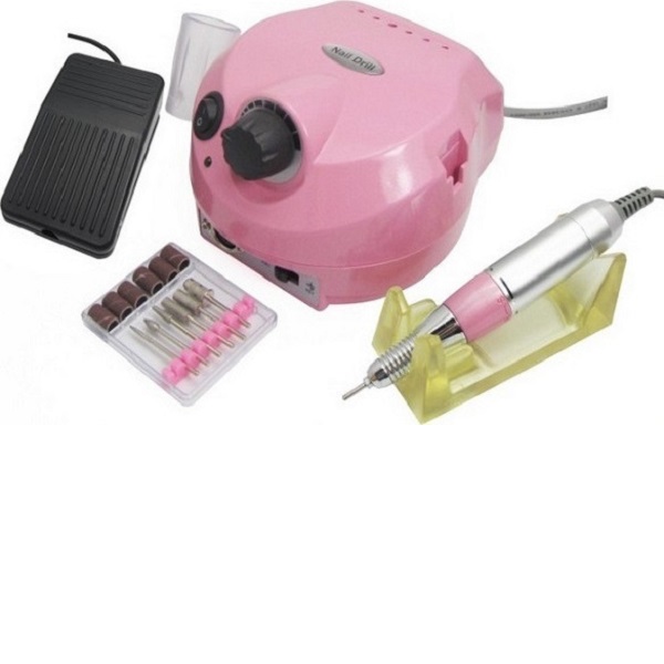 Τροχός Νυχιών Ρεύματος 35000rpm με Πεντάλ 35W DM-202 Ροζ