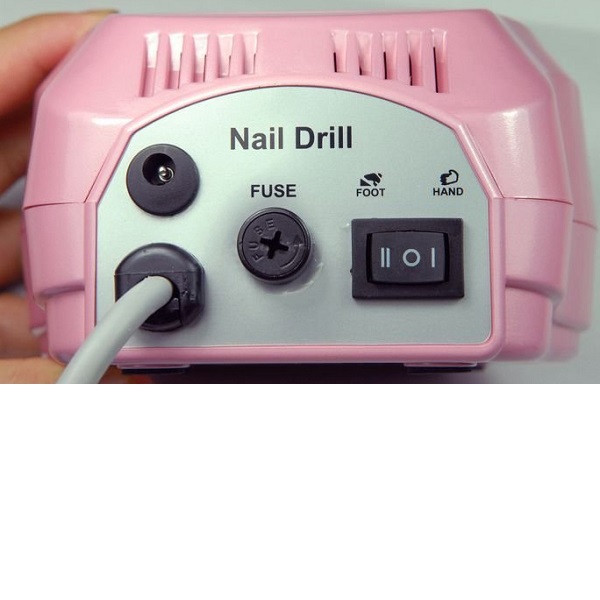 Τροχός Νυχιών Ρεύματος 35000rpm με Πεντάλ 35W DM-202 Ροζ
