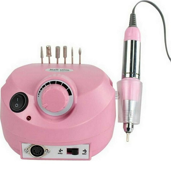 Τροχός Νυχιών Ρεύματος 35000rpm με Πεντάλ 35W DM-202 Ροζ