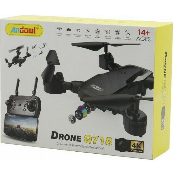 Drone με Κάμερα 4K & Χειριστήριο Andowl Q718