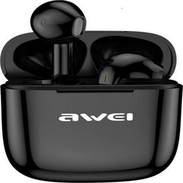 Awei T26 Earbud Bluetooth Handsfree Ακουστικά με Αντοχή στον Ιδρώτα και Θήκη Φόρτισης Μαύρα