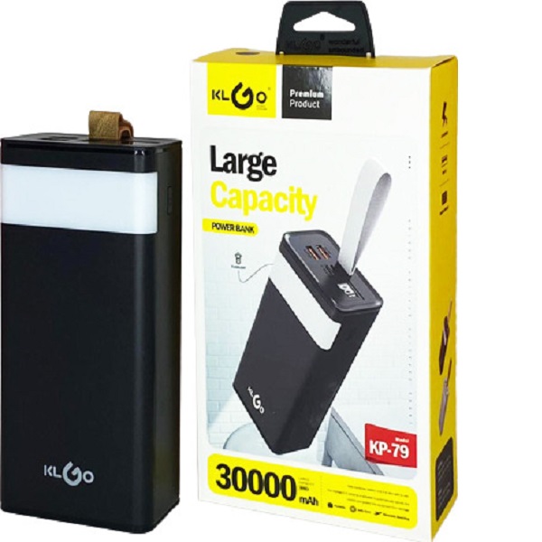 Power Bank 30000mAh με 2 Θύρες USB-A Μαύρο KLGO KP-79