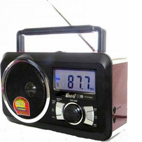 Ραδιόφωνο Φορητό Επαναφορτιζόμενο με USB Κόκκινο Μαύρο FP-910RC