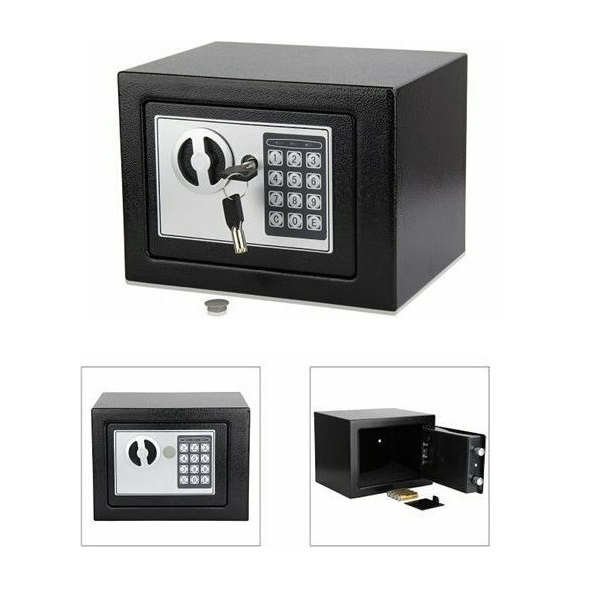 Χρηματοκιβώτιο με Ψηφιακό Κλείδωμα και Κλειδί Μ23xΠ17xΥ17cm DOEM27