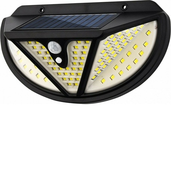 Ηλιακό Φωτιστικό Επιτοίχιας Τοποθέτησης IP64 με Ανιχνευτή Κίνησης σε Μαύρο Χρώμα