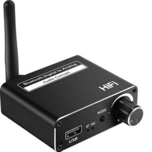 Δέκτης Bluetooth 5.0/Usb & Μετατροπέας Ήχου Ψηφιακός σε Αναλογικός Audio Converter D18