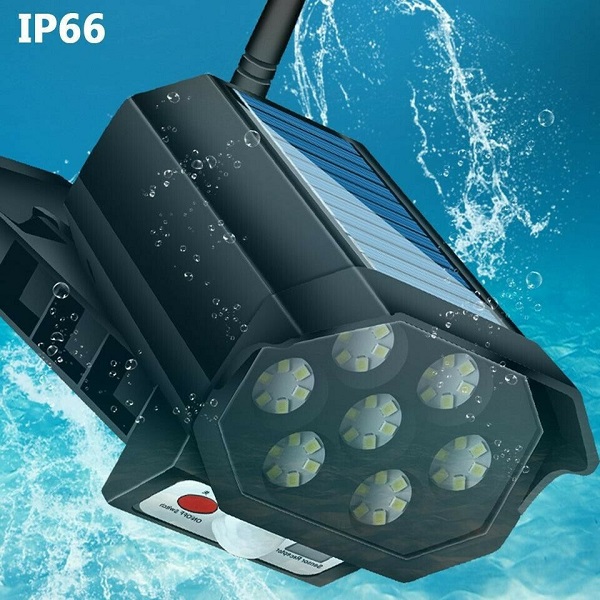 Ψεύτικη Κάμερα Παρακολούθησης Τύπου Bullet Μαύρη Ηλιακής Φόρτισης με LED HS-V79