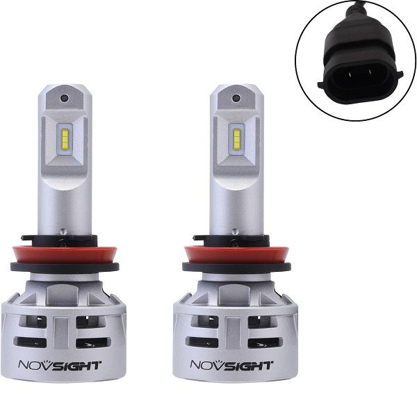 Λάμπες Αυτοκινήτου & Μοτοσυκλέτας H11 LED 6500K Ψυχρό Λευκό 12-24V 30W 2τμχ NovSight  A386 N9 NOVSIGHT