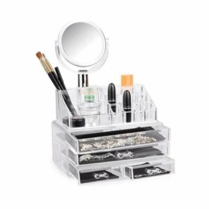 Βάση Οργάνωσης Καλλυντικών με Καθρέφτη