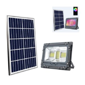 Ηλιακός Προβολέας Στεγανός IP67 500W RGB σε Μαύρο χρώμα MJ-AW500C