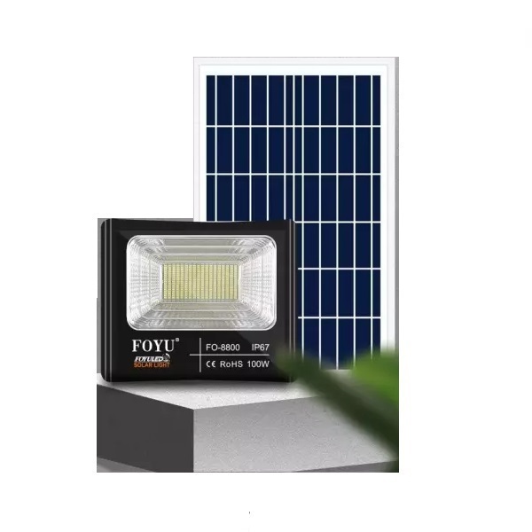 Στεγανός Ηλιακός Προβολέας  Ισχύος 300W σε Μαύρο χρώμα