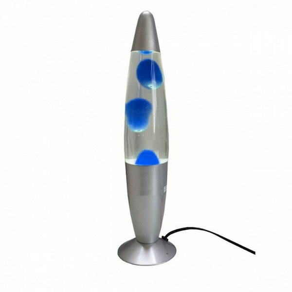 Διακοσμητικό Φωτιστικό Lava Lamp 34,5cm σε Ασημί Χρώμα CH00111