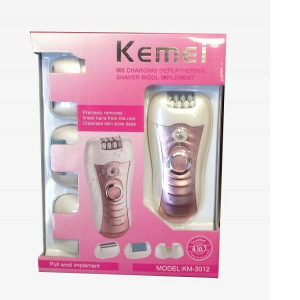 Kemei Αποτριχωτική Μηχανή 3 σε 1 Επαναφορτιζόμενη Αδιάβροχη ΚΜ-3012