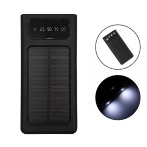 Ηλιακό Power Bank 30000mAh με 2 Θύρες USB-A Μαύρο K-A12