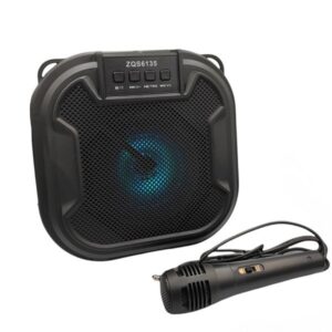 Σύστημα Karaoke με Ενσύρματα Μικρόφωνα σε Μαύρο Χρώμα