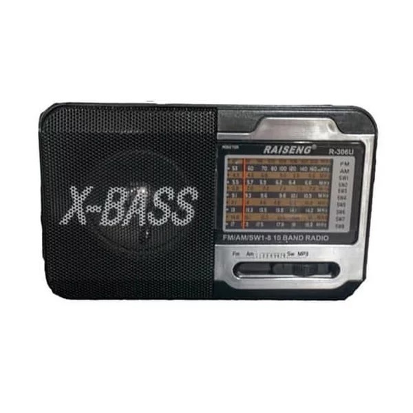 Φορητό Ραδιόφωνο Μπαταρίας με USB Μαύρο RAISENG R-306U