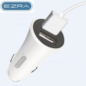 Φορτιστής Αυτοκινήτου Λευκός CR01 Συνολικής Έντασης 2.4A με Θύρες: 2xUSB
