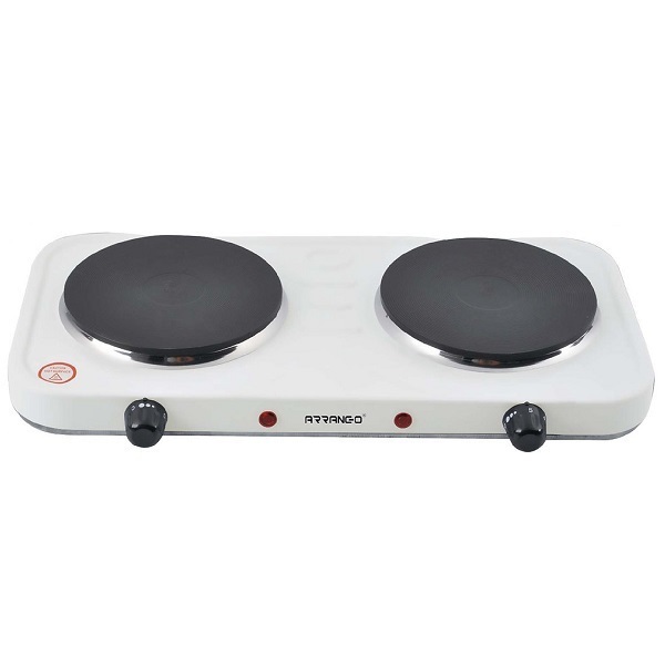 Εστία Εμαγιέ Διπλή Επιτραπέζια Λευκή AF76249