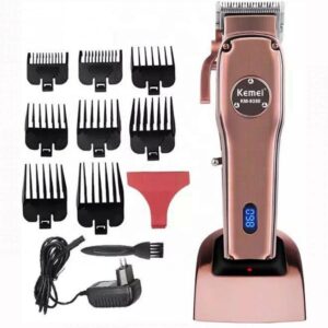 Kemei Επαγγελματική Επαναφορτιζόμενη Κουρευτική Μηχανή Ροζ Χρυσή KM-9350