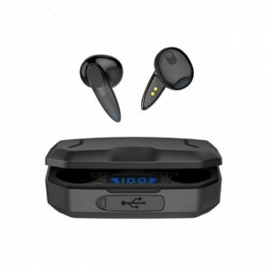 Bluetooth Handsfree Ακουστικά με Θήκη Φόρτισης Μαύρα