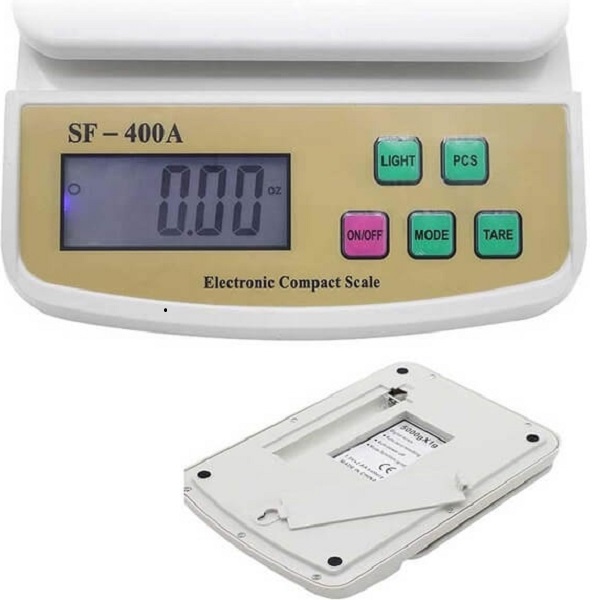 Ζυγαριά Κουζίνας Ψηφιακή 1gr/10kg Λευκή SF-400A