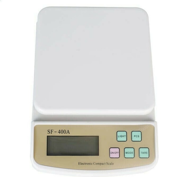 Ζυγαριά Κουζίνας Ψηφιακή 1gr/10kg Λευκή SF-400A