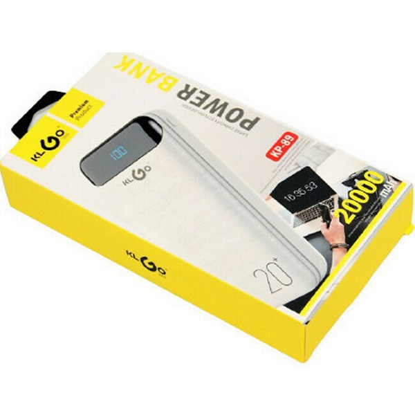 Power Bank 20000mAh με Θύρα USB-A Λευκό KLGO KP-89