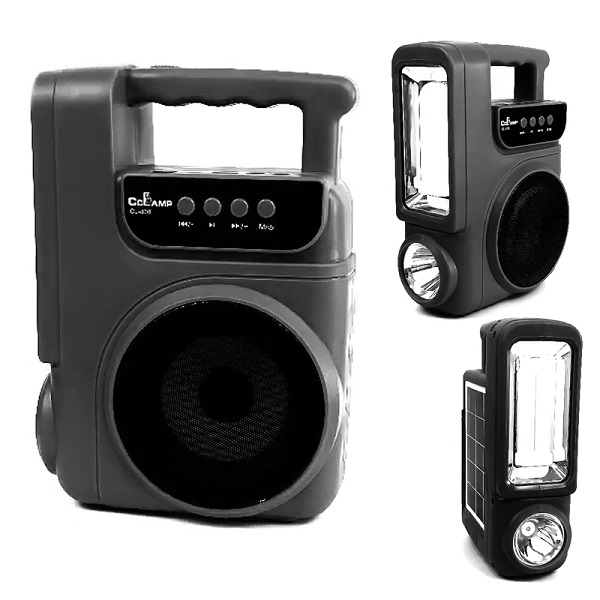 Ηλιακό Φορητό Bluetooth Ηχείο / Φακός / Radio