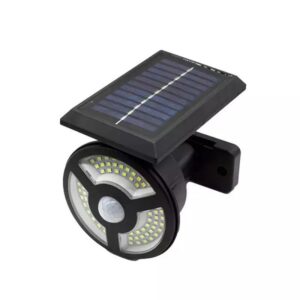 Ηλιακό Φωτιστικό Επιτοίχιας Τοποθέτησης με Ανιχνευτή Κίνησης σε Μαύρο Χρώμα