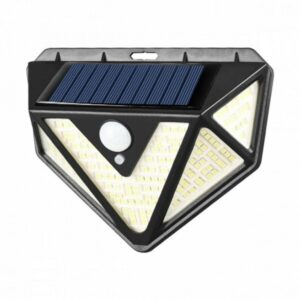 Ηλιακό Φωτιστικό Στεγανό Επιτοίχιας Τοποθέτησης IP65 με Ανιχνευτή Κίνησης σε Μαύρο Χρώμα AT76158