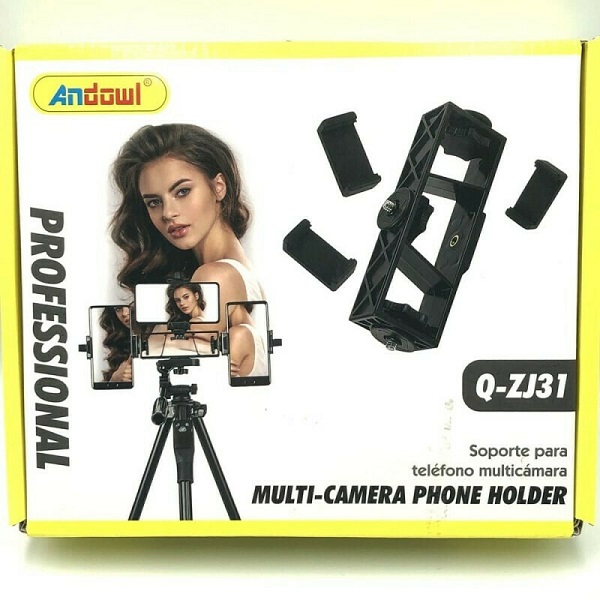 Andowl Q-ZJ31 Αντάπτορας Κινητού για Τρίποδο σε Μαύρο χρώμα