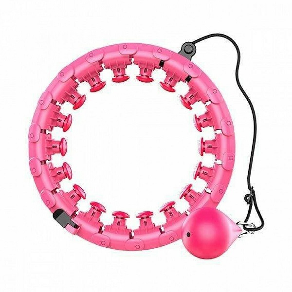 Hula Hoop Όργανο Εκγύμνασης, Μασάζ και Αδυνατίσματος Ροζ