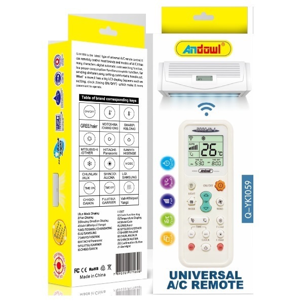 20220628104722_q_yk1059_universal_tilecheiristirio_gia_klimatistiko.jpg Q-YK1059 Universal Τηλεχειριστήριο για Κλιματιστικό