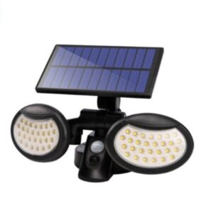 Ηλιακό Φωτιστικό Επιτοίχιας Τοποθέτησης με Ανιχνευτή Κίνησης και Αισθητήρα Φωτός σε Μαύρο Χρώμα AB-TA009