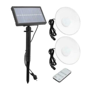 Ηλιακό Σύστημα Φωτισμού Με 2 Led Λάμπες Προβολέα και Τηλεχειριστήριο Xf-707-2