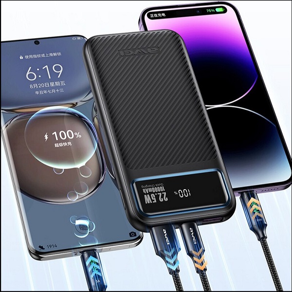 Power Bank 10000mAh 22.5W με Θύρα USB-A και Θύρα USB-C Power Delivery Μαύρο Awei P148K