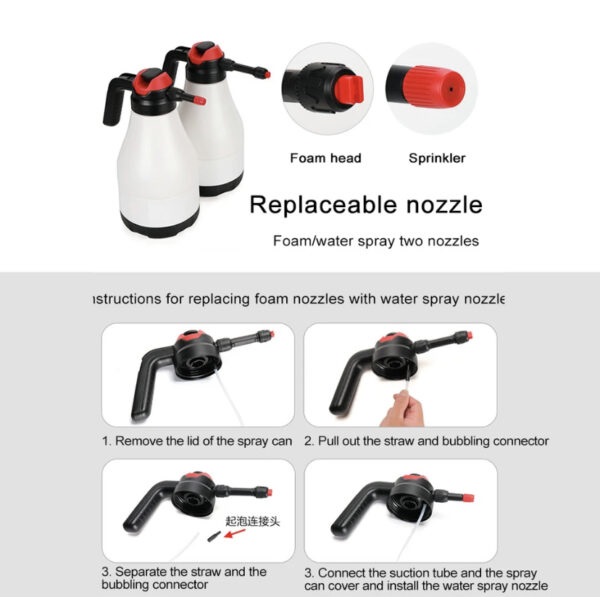 Ψεκαστήρας Χειρός Μπαταρίας Λιθίου FoamBoss 7.2V 2.5A