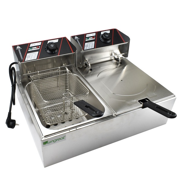 2ilektriki_friteza_dipli-1.jpg Φριτέζα Ανοξείδωτη Επαγγελματική Διπλή 5000W 12L με Καλάθια Τηγανίσματος με Λαβή & Ρυθμιζόμενο Θερμοστάτη - Ασημί OG-DF12L