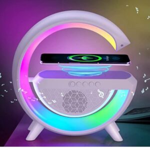 Ηχείο Bluetooth 3in1 Wireless Charger 5W με Ραδιόφωνο Rgb Λευκό BT2301