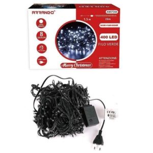 400-Χριστουγεννιάτικα-Λαμπάκια-LED-Λευκά-28μ-σε-Σειρά-με-Πράσινο-Καλώδιο-εσωτερικού-χώρου-Arrango-AN57244.jpg Λαμπάκια Χριστουγεννιάτικα 400 LED Λευκά 28μ AN57244