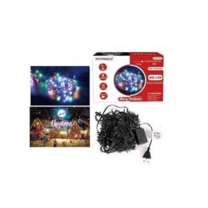 400-Χριστουγεννιάτικα-Λαμπάκια-LED-Πολύχρωμα-σε-Σειρά-με-Πράσινο-Καλώδιο-και-Προγράμματα.jpg Λαμπάκια Χριστουγεννιάτικα 400 LED Πολύχρωμα 28m
