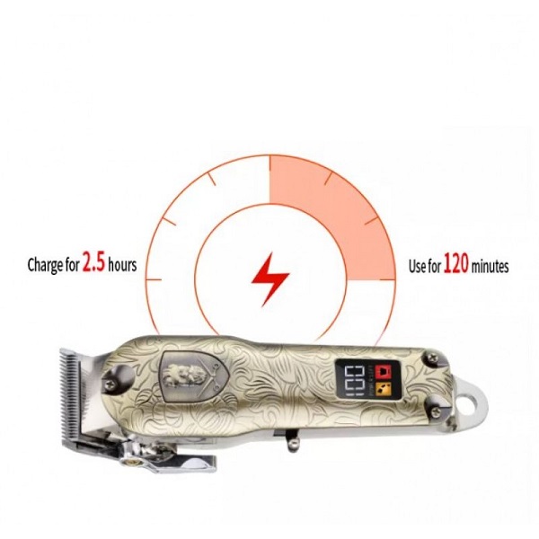 Kemei Επαγγελματική Επαναφορτιζόμενη Κουρευτική Μηχανή Χρυσή KM-2029