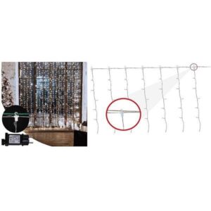 Χριστουγεννιάτικη Κουρτίνα 480 Led Λευκό 6μ+3μ καλώδιο και 8 προγράμματα ARRANGO AN76954