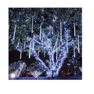 Χριστουγεννιάτικη Κουρτίνα Βροχή με 8 Σωλήνες LED με Ψυχρό Φωτισμό50εκ 29587