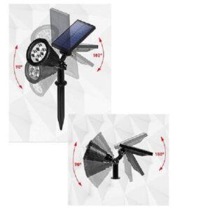 Ηλιακός Πάσσαλος LED με Ενσωματωμένο Ηλιακό Πάνελ Θερμό Φώς SO-GD-C