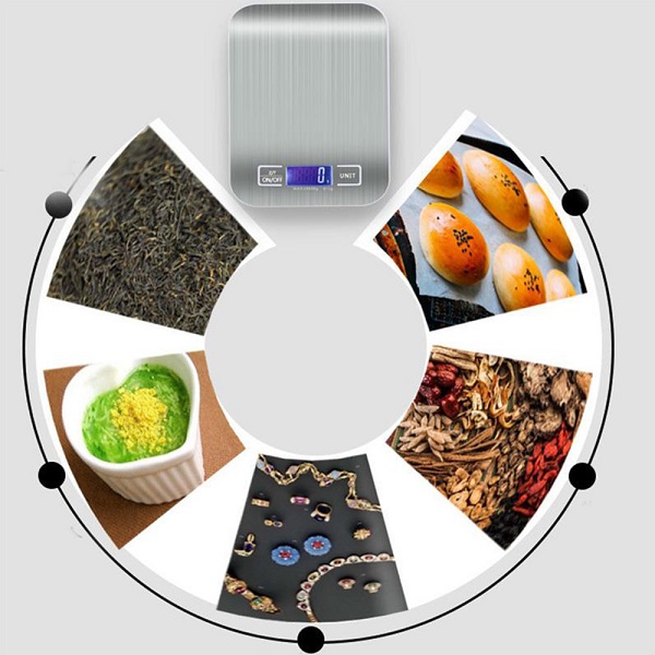 Ψηφιακή Ζυγαριά Κουζίνας 1gr/5kg Inox AB76298